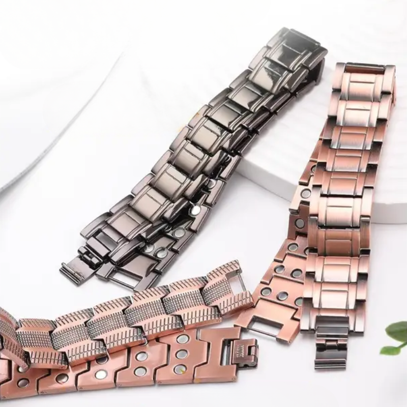 Pulseira Magnética Vitalis™- Cobre Vintage 3X Força alivia as dores