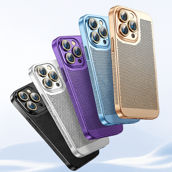 Case Ultra Glass Slim Para iPhone – Dissipação de Calor + Galvanoplastia Premium